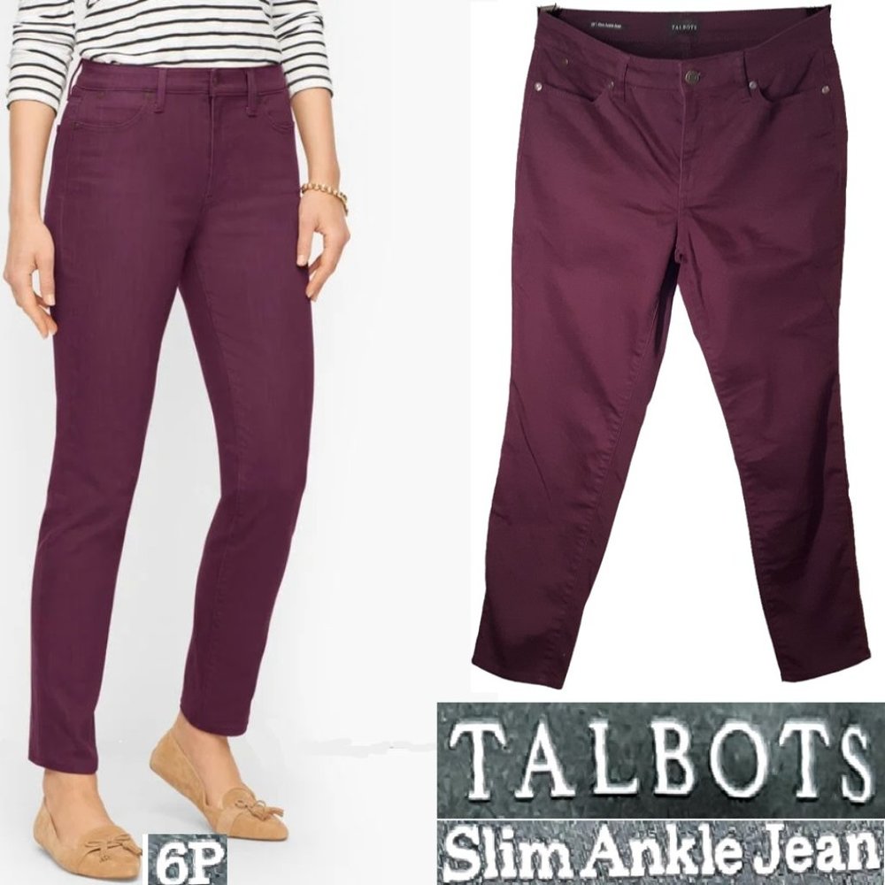 Purple Slim Ankle Jeans, 🧾